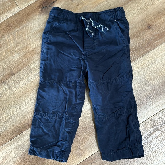 Gymboree Navy lined pull on cargo pants, size 12-18 months - Picture 1 of 3